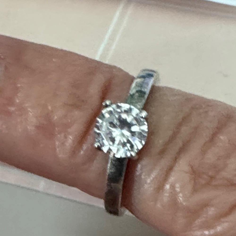 Thomas Sabo Silver Ring charm with Clear Gemstone